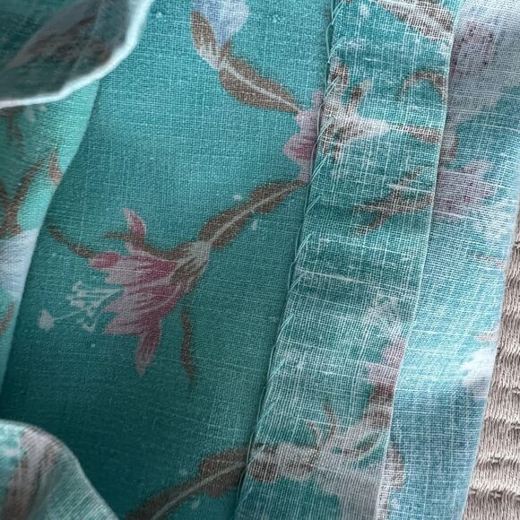 Reyn Spooner Shirt Mens Medium Blue Pink Floral Hawaiian Button Up Short Sleeve - Picture 12 of 13